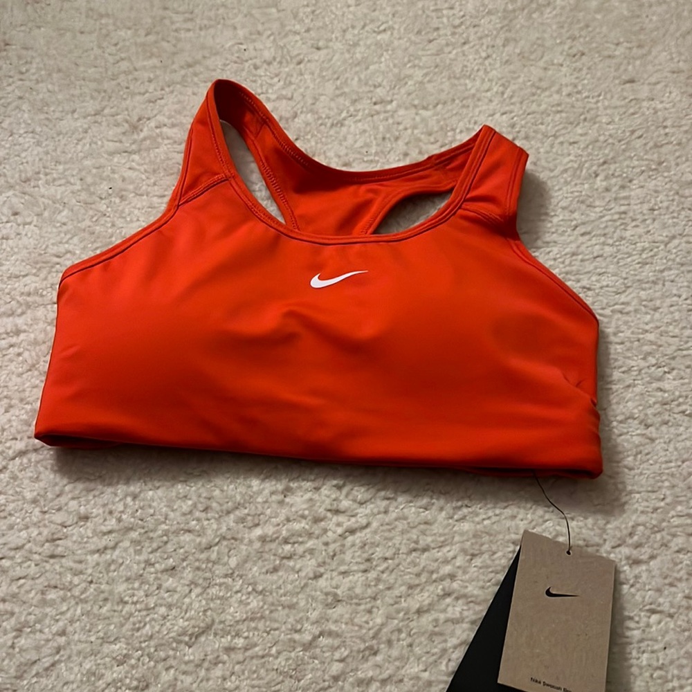Nike swoosh bra orange